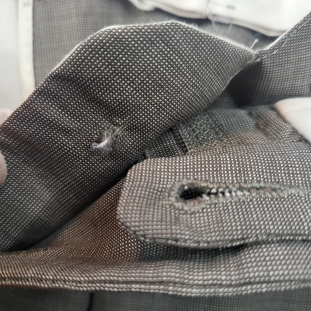 Zanella Devon Dress Pants Mens 38x30 Gray Wool Flat Front Made‎ In Italy